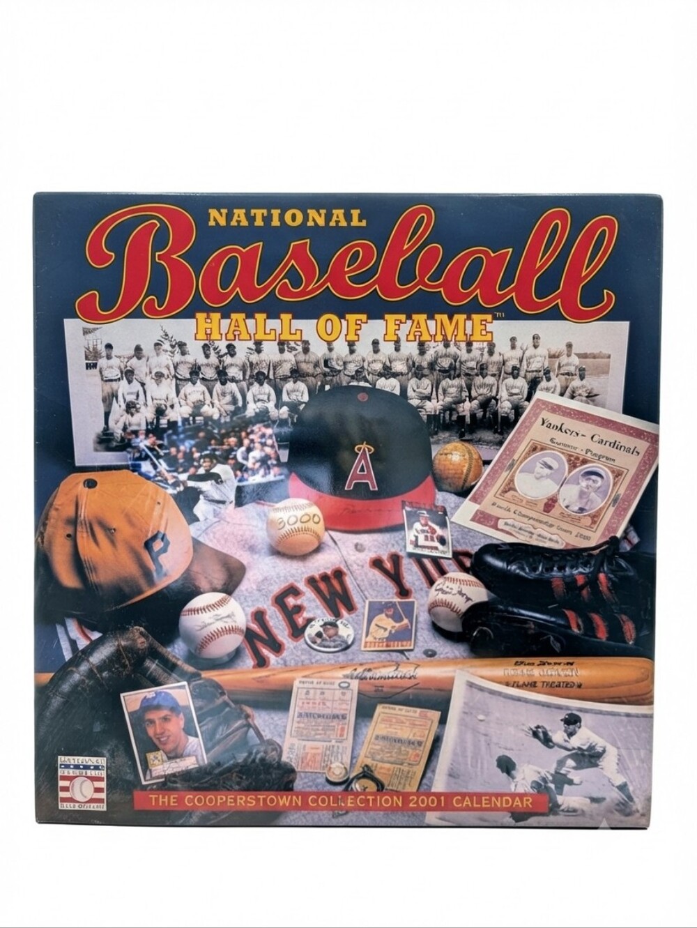 NIB Vintage 2001 Baseball Hall of Fame Wall Calendar Sealed Cooperstown